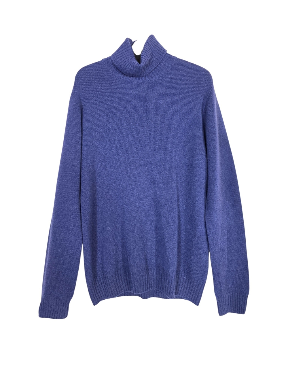 Fradi Italian knit Wool Seamless side Men's Cobalt Turtleneck Sweater